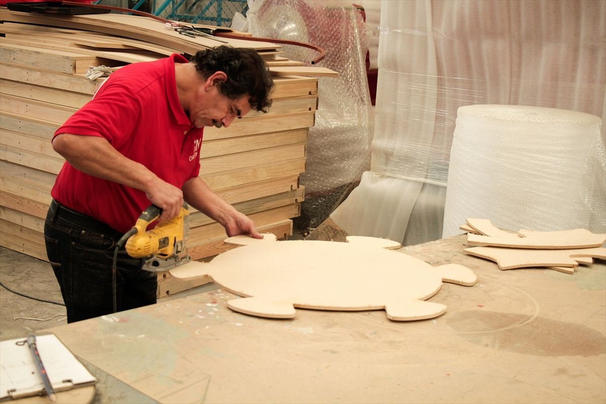 Estructura de una pieza en proceso de fabricación